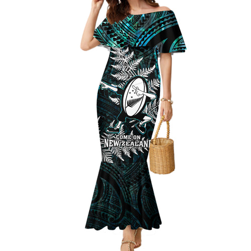 new-zealand-silver-fern-rugby-mermaid-dress-aotearoa-all-black-dabbing-ball-with-maori-paua-shell