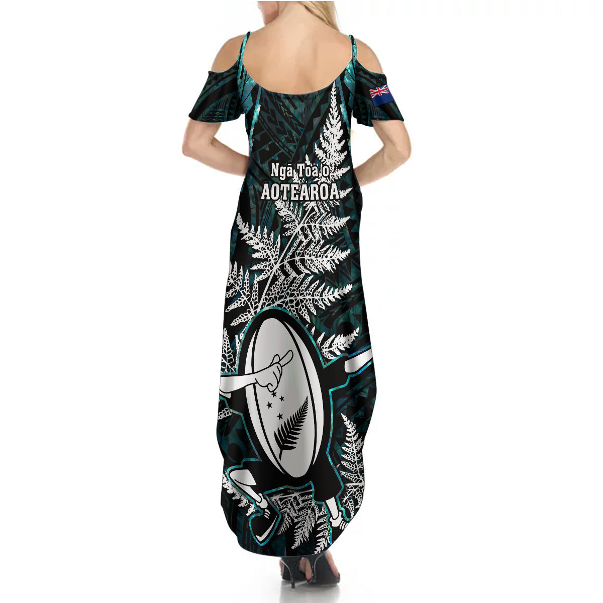 new-zealand-silver-fern-rugby-summer-maxi-dress-aotearoa-all-black-dabbing-ball-with-maori-paua-shell