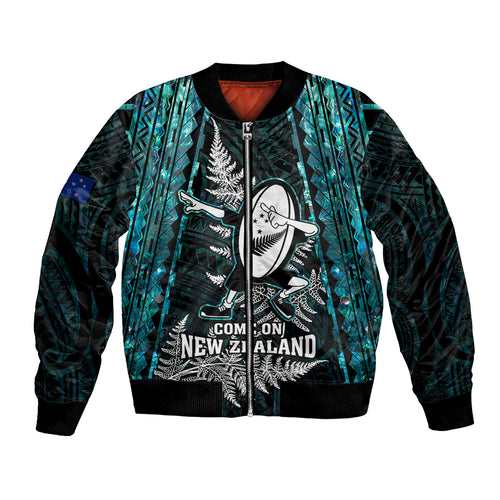 custom-new-zealand-silver-fern-rugby-bomber-jacket-aotearoa-all-black-dabbing-ball-with-maori-paua-shell