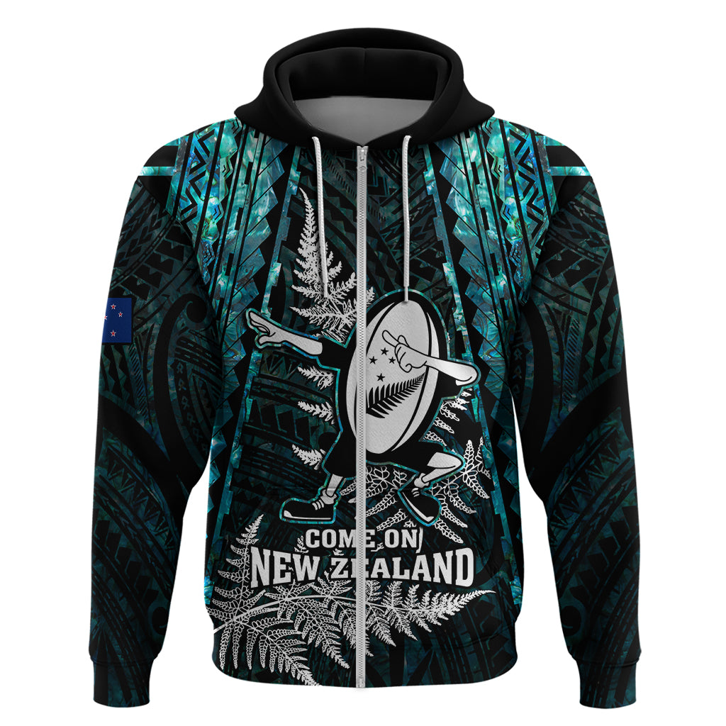 custom-new-zealand-silver-fern-rugby-hoodie-aotearoa-all-black-dabbing-ball-with-maori-paua-shell