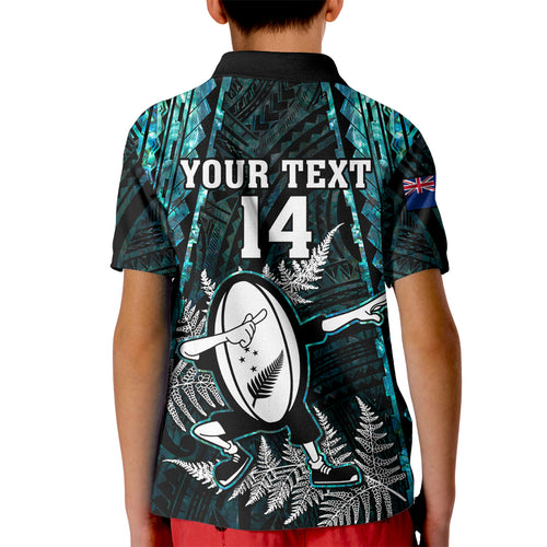 custom-new-zealand-silver-fern-rugby-kid-polo-shirt-aotearoa-all-black-dabbing-ball-with-maori-paua-shell