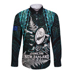 custom-new-zealand-silver-fern-rugby-long-sleeve-button-shirt-aotearoa-all-black-dabbing-ball-with-maori-paua-shell