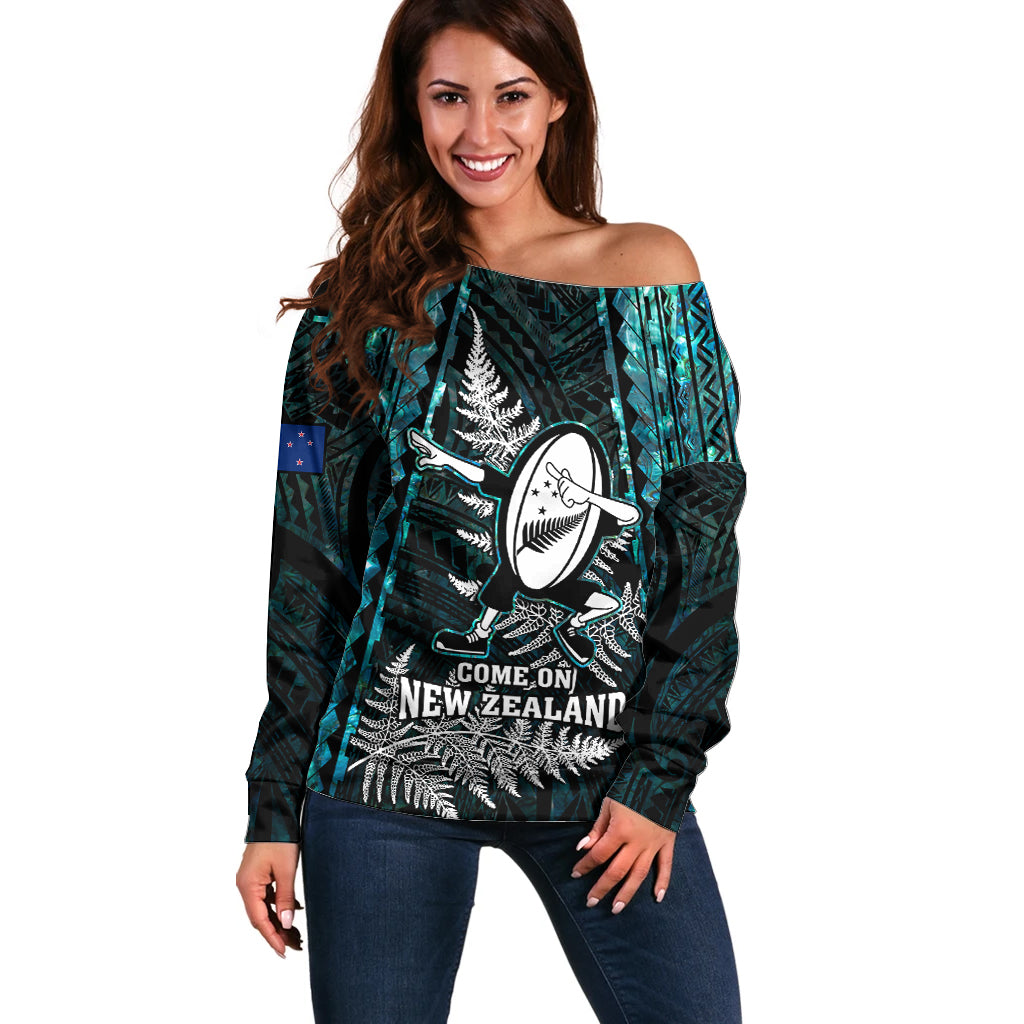 custom-new-zealand-silver-fern-rugby-off-shoulder-sweater-aotearoa-all-black-dabbing-ball-with-maori-paua-shell