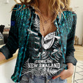 custom-new-zealand-silver-fern-rugby-women-casual-shirt-aotearoa-all-black-dabbing-ball-with-maori-paua-shell