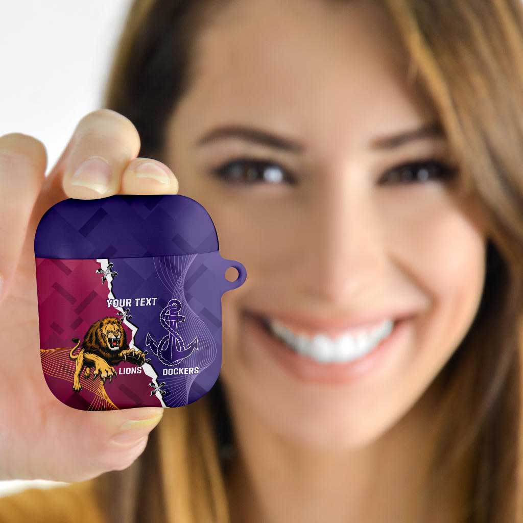 Dockers And Lions Football Custom AirPods Case 2025 Sporty Dynamic Version - Aussie Hoodie