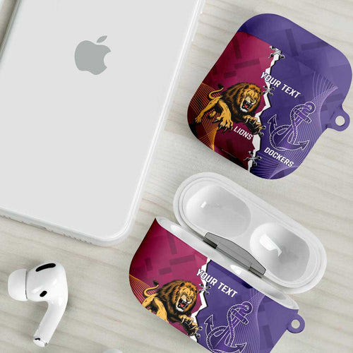 Dockers And Lions Football Custom AirPods Case 2025 Sporty Dynamic Version - Aussie Hoodie