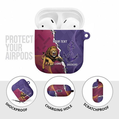 Dockers And Lions Football Custom AirPods Case 2025 Sporty Dynamic Version - Aussie Hoodie