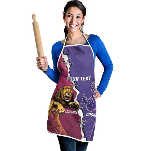 Dockers And Lions Football Custom Apron 2025 Sporty Dynamic Version - Aussie Hoodie