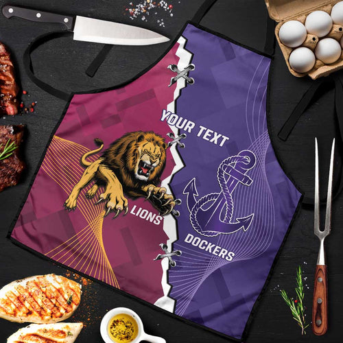 Dockers And Lions Football Custom Apron 2025 Sporty Dynamic Version - Aussie Hoodie