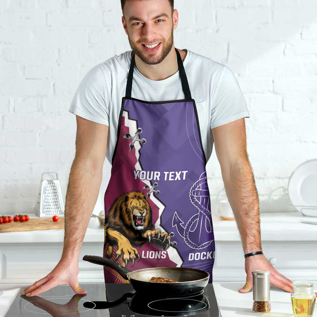 Dockers And Lions Football Custom Apron 2025 Sporty Dynamic Version - Aussie Hoodie