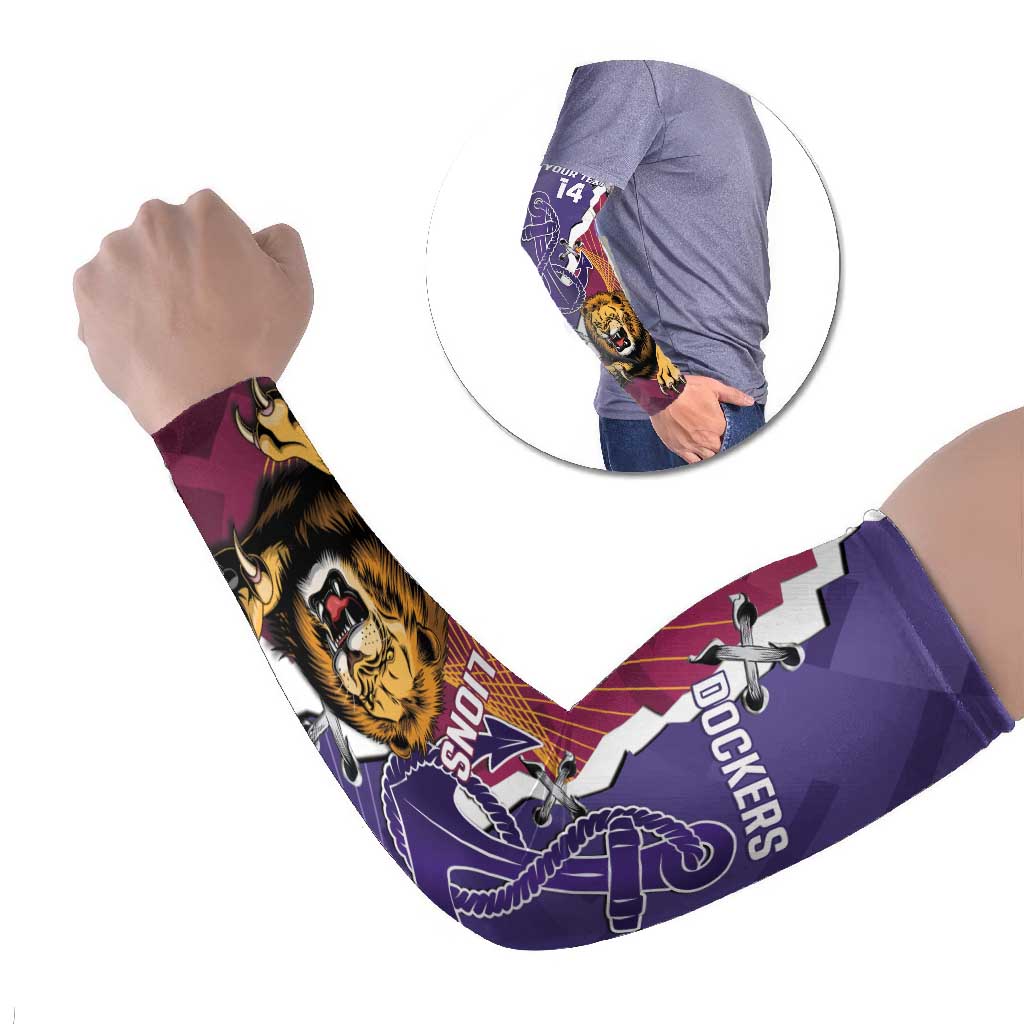Dockers And Lions Football Custom Arm Sleeves 2025 Sporty Dynamic Version - Aussie Hoodie