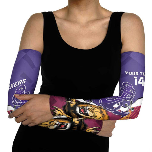Dockers And Lions Football Custom Arm Sleeves 2025 Sporty Dynamic Version - Aussie Hoodie