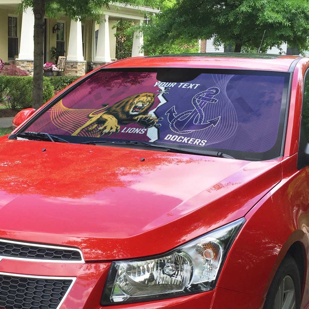 Dockers And Lions Football Custom Auto Sun Shade 2025 Sporty Dynamic Version - Aussie Hoodie