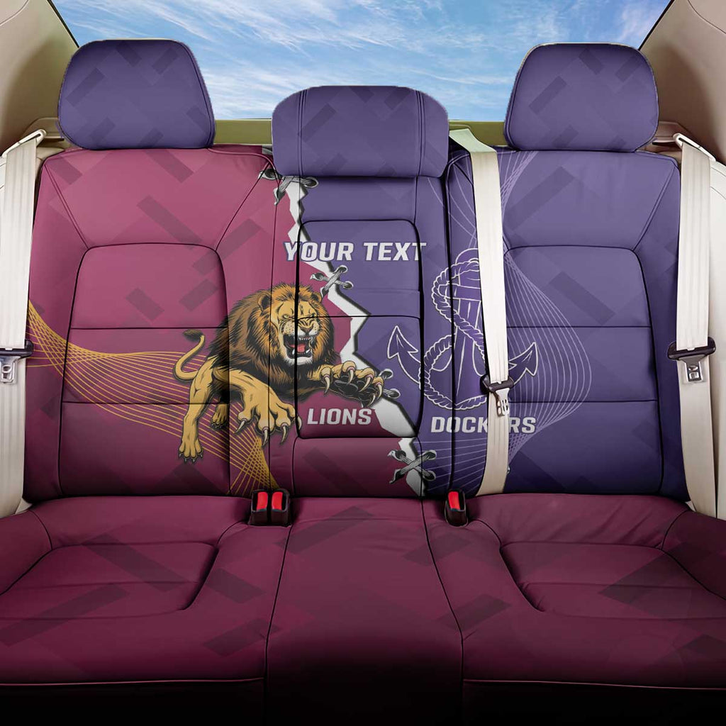 Dockers And Lions Football Custom Back Car Seat Cover 2025 Sporty Dynamic Version - Aussie Hoodie
