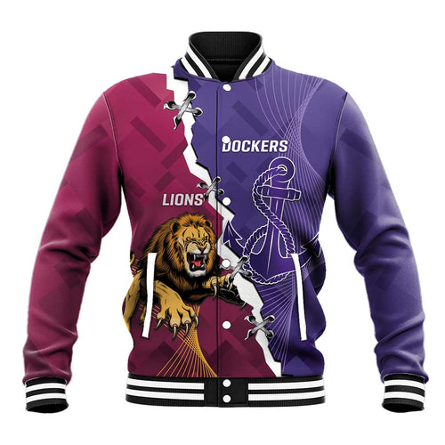 Dockers And Lions Football Custom Baseball Jacket 2025 Sporty Dynamic Version - Aussie Hoodie