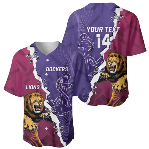 Dockers And Lions Football Custom Baseball Jersey 2025 Sporty Dynamic Version - Aussie Hoodie
