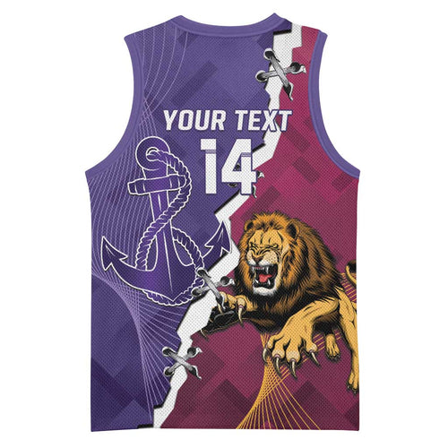 Dockers And Lions Football Custom Basketball Jersey 2025 Sporty Dynamic Version - Aussie Hoodie