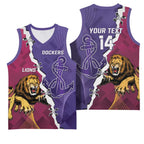 Dockers And Lions Football Custom Basketball Jersey 2025 Sporty Dynamic Version - Aussie Hoodie