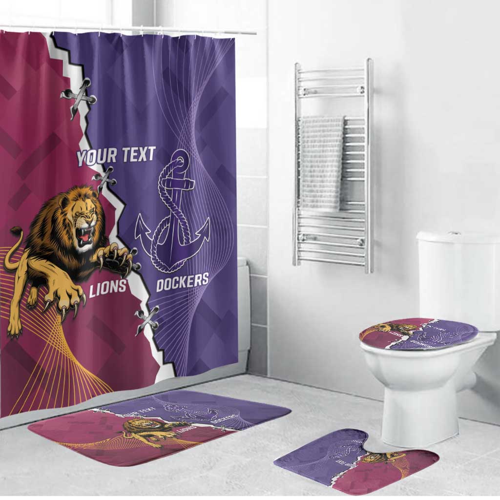 Dockers And Lions Football Custom Bathroom Set 2025 Sporty Dynamic Version - Aussie Hoodie