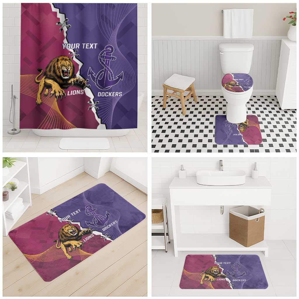 Dockers And Lions Football Custom Bathroom Set 2025 Sporty Dynamic Version - Aussie Hoodie