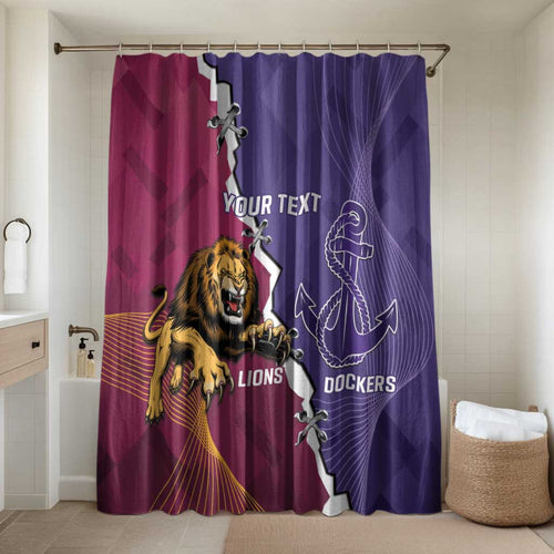 Dockers And Lions Football Custom Bathroom Set 2025 Sporty Dynamic Version - Aussie Hoodie