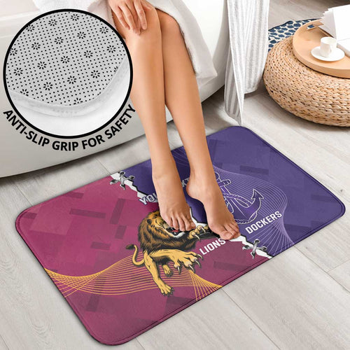 Dockers And Lions Football Custom Bathroom Set 2025 Sporty Dynamic Version - Aussie Hoodie