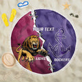 Dockers And Lions Football Custom Beach Blanket 2025 Sporty Dynamic Version - Aussie Hoodie
