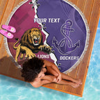 Dockers And Lions Football Custom Beach Blanket 2025 Sporty Dynamic Version - Aussie Hoodie