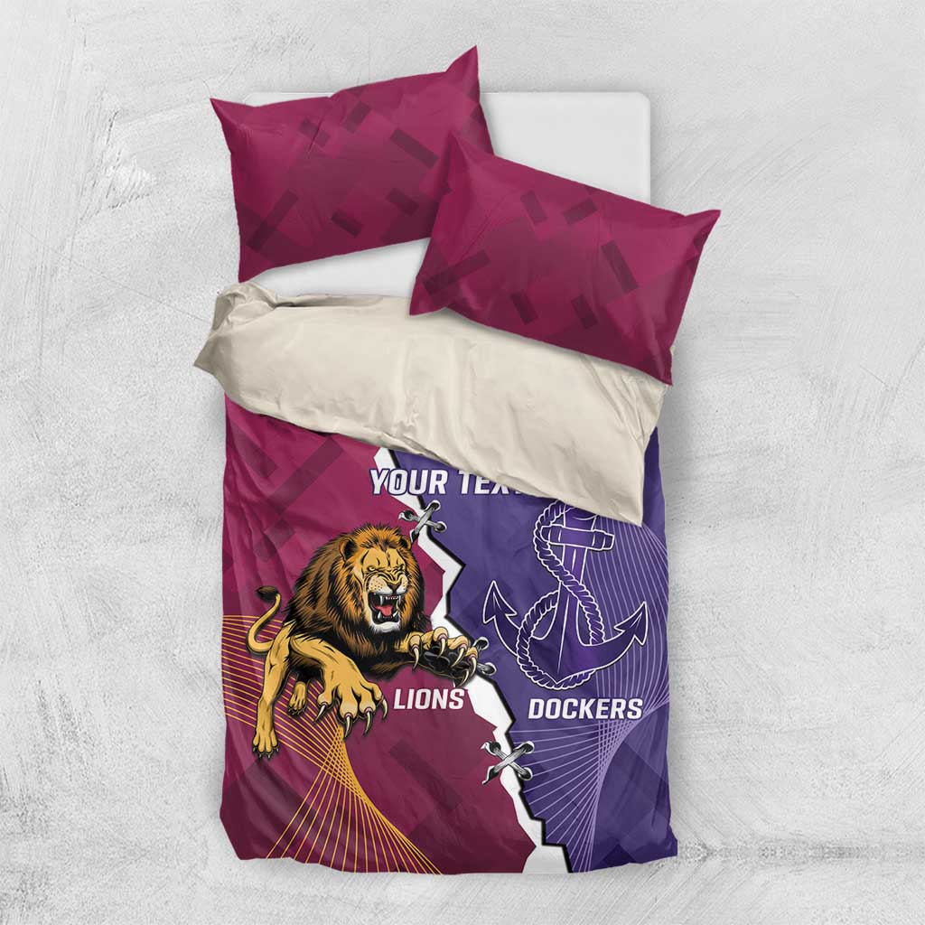 Dockers And Lions Football Custom Bedding Set 2025 Sporty Dynamic Version - Aussie Hoodie