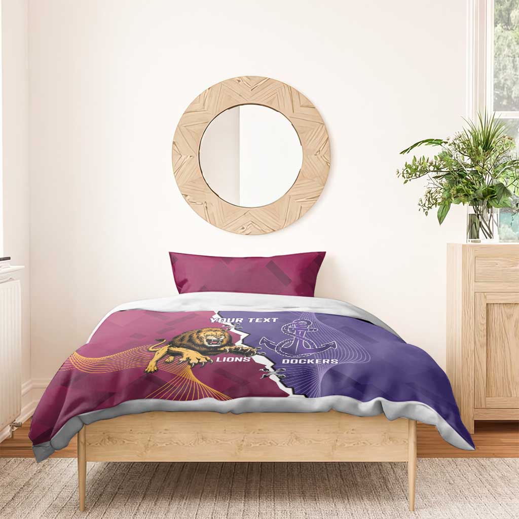 Dockers And Lions Football Custom Bedding Set 2025 Sporty Dynamic Version - Aussie Hoodie