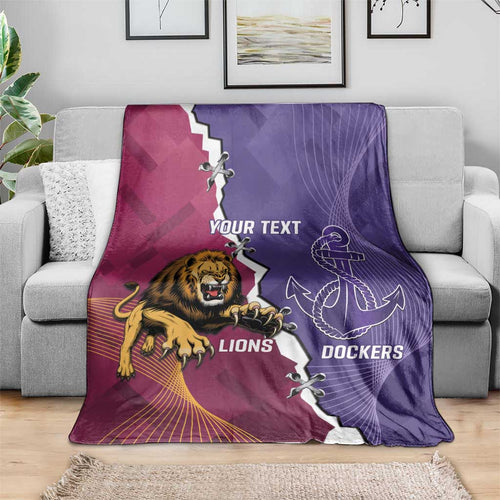 Dockers And Lions Football Custom Blanket 2025 Sporty Dynamic Version - Aussie Hoodie