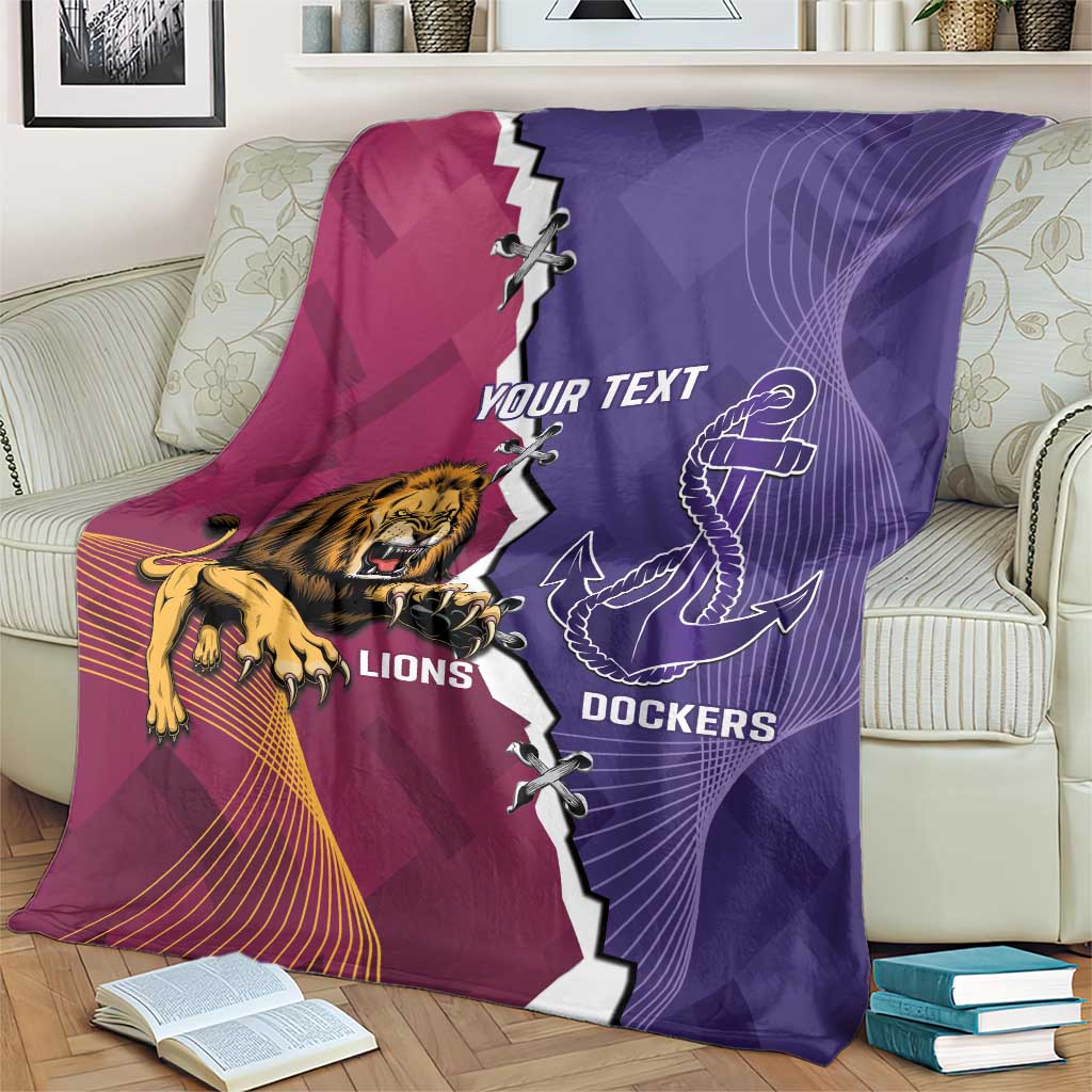 Dockers And Lions Football Custom Blanket 2025 Sporty Dynamic Version - Aussie Hoodie