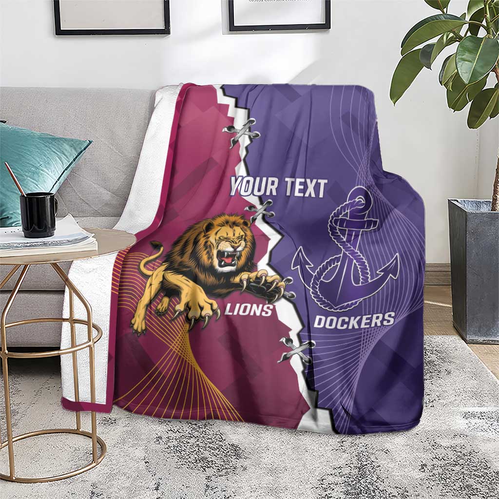 Dockers And Lions Football Custom Blanket 2025 Sporty Dynamic Version - Aussie Hoodie