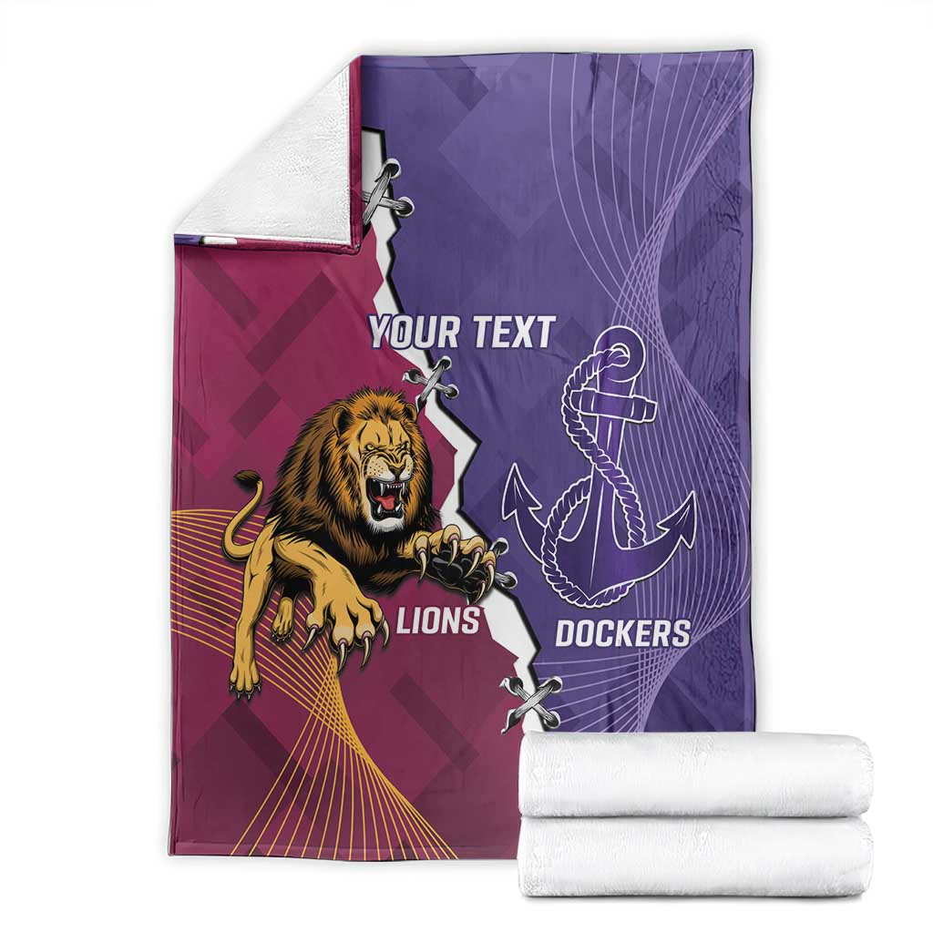 Dockers And Lions Football Custom Blanket 2025 Sporty Dynamic Version - Aussie Hoodie