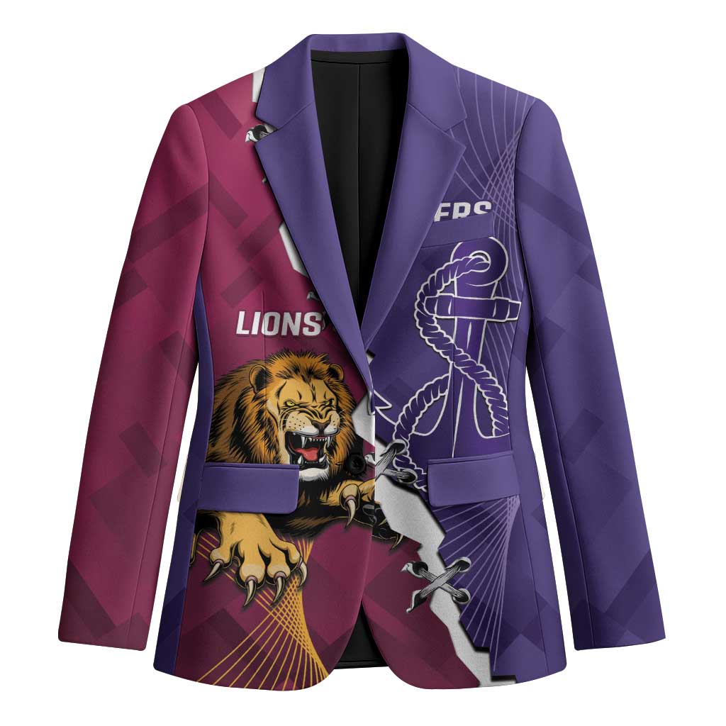 Dockers And Lions Football Custom Blazer 2025 Sporty Dynamic Version - Aussie Hoodie