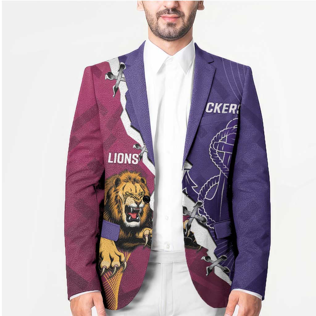 Dockers And Lions Football Custom Blazer 2025 Sporty Dynamic Version - Aussie Hoodie