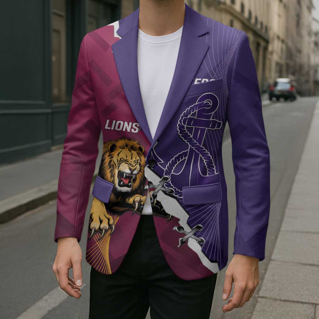 Dockers And Lions Football Custom Blazer 2025 Sporty Dynamic Version - Aussie Hoodie