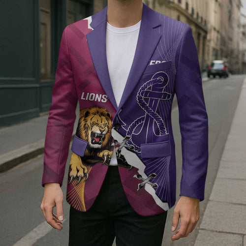 Dockers And Lions Football Custom Blazer 2025 Sporty Dynamic Version - Aussie Hoodie