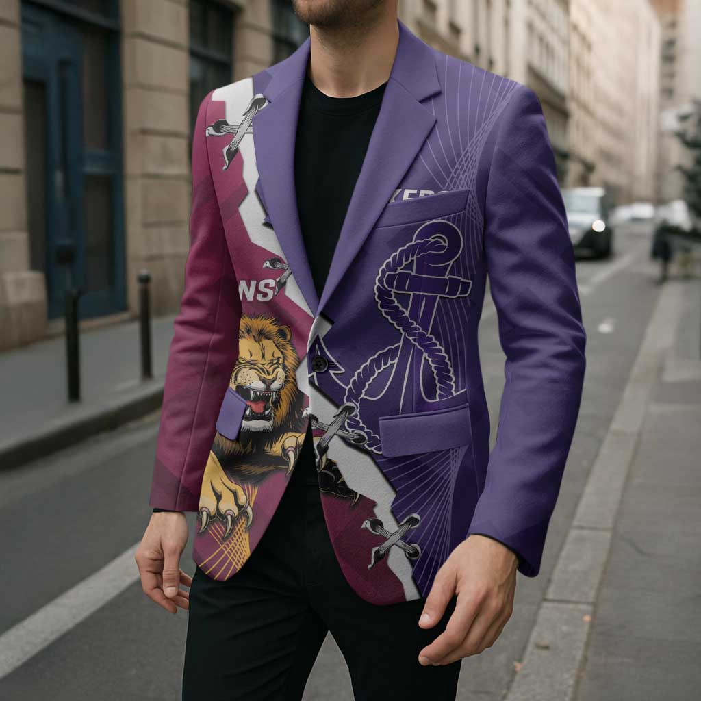 Dockers And Lions Football Custom Blazer 2025 Sporty Dynamic Version - Aussie Hoodie