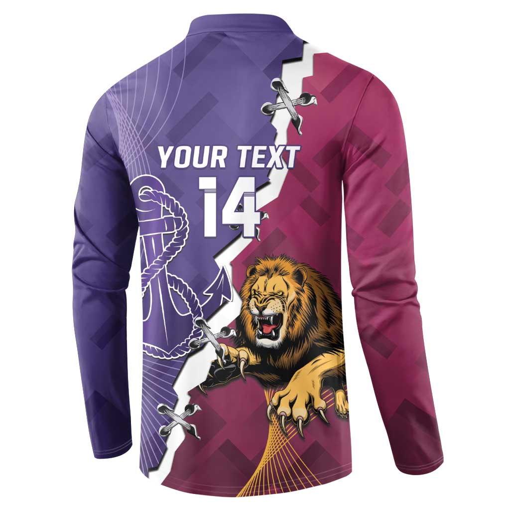 Dockers And Lions Football Custom Button Sweatshirt 2025 Sporty Dynamic Version - Aussie Hoodie