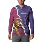 Dockers And Lions Football Custom Button Sweatshirt 2025 Sporty Dynamic Version - Aussie Hoodie