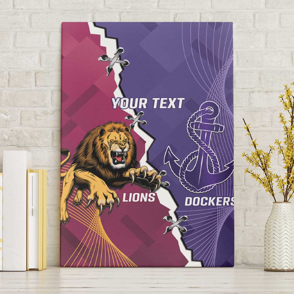 Dockers And Lions Football Custom Canvas Wall Art 2025 Sporty Dynamic Version - Aussie Hoodie