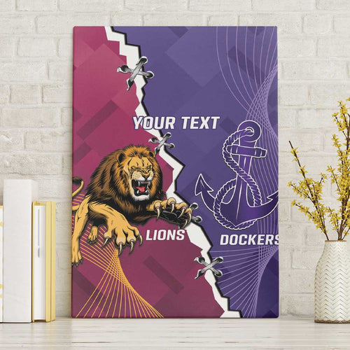Dockers And Lions Football Custom Canvas Wall Art 2025 Sporty Dynamic Version - Aussie Hoodie