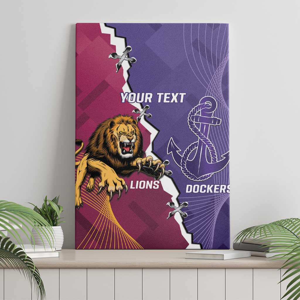 Dockers And Lions Football Custom Canvas Wall Art 2025 Sporty Dynamic Version - Aussie Hoodie