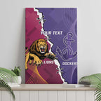 Dockers And Lions Football Custom Canvas Wall Art 2025 Sporty Dynamic Version - Aussie Hoodie