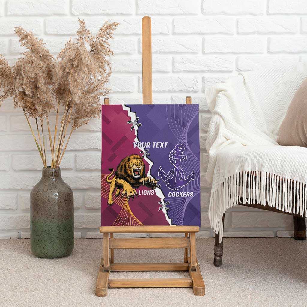 Dockers And Lions Football Custom Canvas Wall Art 2025 Sporty Dynamic Version - Aussie Hoodie