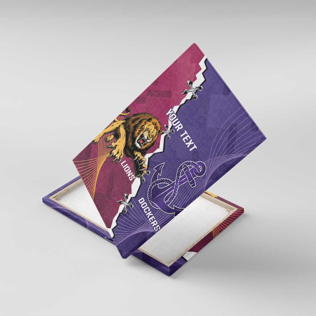 Dockers And Lions Football Custom Canvas Wall Art 2025 Sporty Dynamic Version - Aussie Hoodie