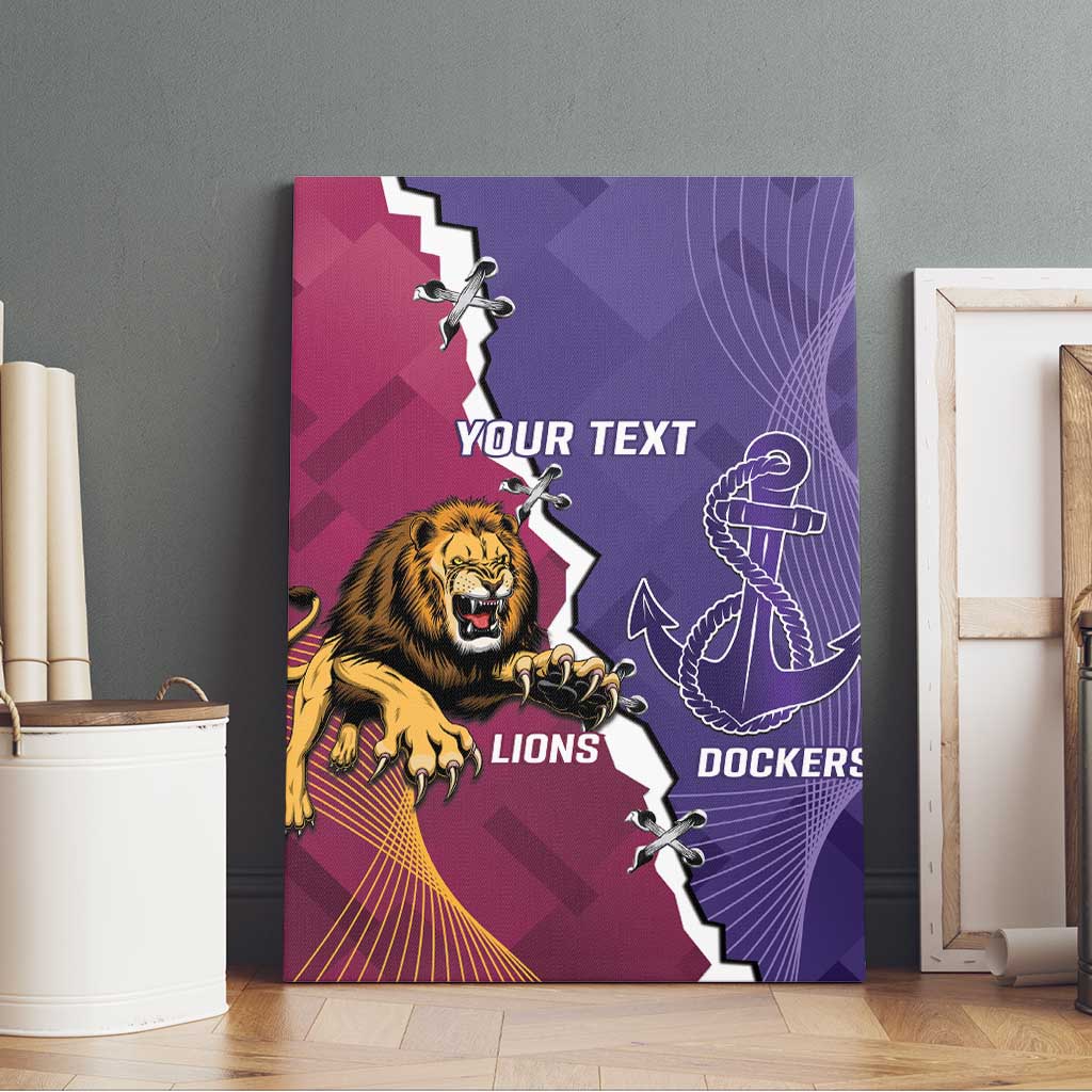 Dockers And Lions Football Custom Canvas Wall Art 2025 Sporty Dynamic Version - Aussie Hoodie