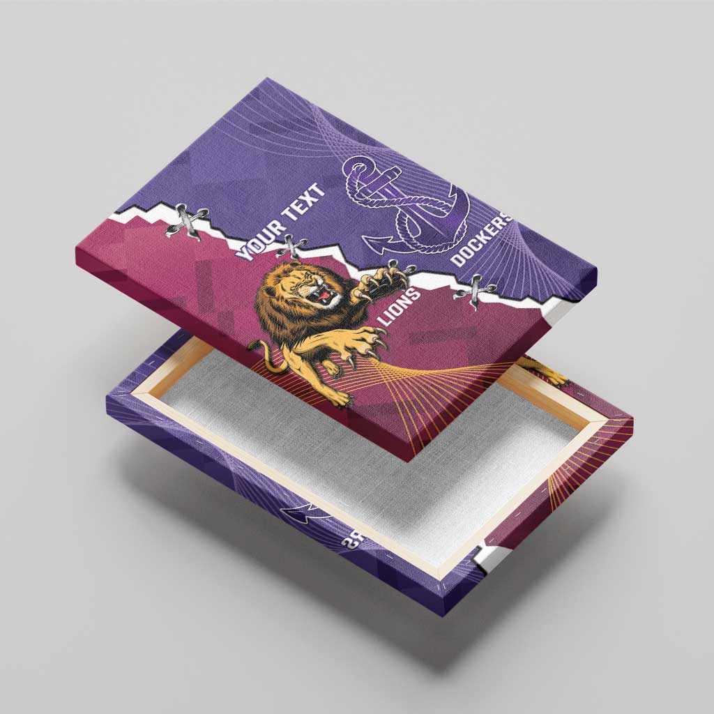 Dockers And Lions Football Custom Canvas Wall Art 2025 Sporty Dynamic Version - Aussie Hoodie