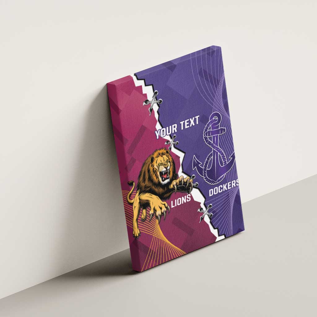 Dockers And Lions Football Custom Canvas Wall Art 2025 Sporty Dynamic Version - Aussie Hoodie